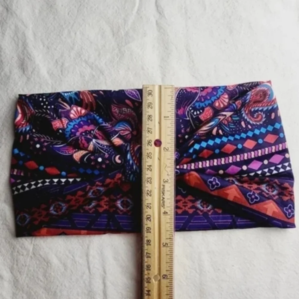 Bohemian Cross Knotted Wide Headband